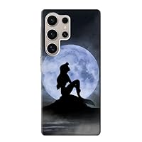jjphonecase R2668 Mermaid Silhouette Moon Night Case Cover for Samsung Galaxy S24 Ultra