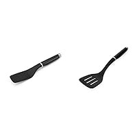 KitchenAid Gourmet Cookie Lifter, One Size, Black and KitchenAid Classic Slotted Turner, One Size, Black 2, 13.66-Inch