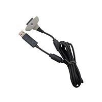 OSTENT 2 in 1 Wireless Controller Play and Charger USB Cable for Microsoft Xbox 360 Color Gray