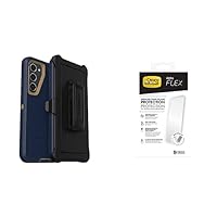 OtterBox Galaxy S23+ Bundle: Defender Series Screenless case (Blue Suede Shoes) & Alpha Flex Screen Protector