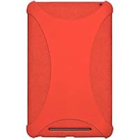 Amzer AMZ94387 Silicone Jelly Soft Skin Fit Case Cover for Asus Nexus 7, Google Nexus 7 - 1 Pack - Retail Packaging - Orange