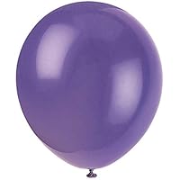 New Purple Solid Color Latex Balloons - 12