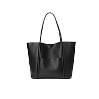 JIUFENG Shoulder Bag for Women Large Capacity Tote Satchel Bucket Commuter Portable Genuine Leather Bag