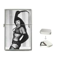 BETTIE PAGE WITH A WHIP Flip Top Cigarette Lighter
