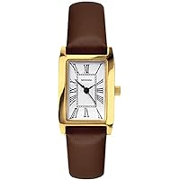 Sekonda Classic Ladies Quartz Watch with White Dial Analogue Display and Brown Strap 40336