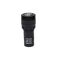 AD16-22SM 22mm Flash Signal Light LED Active Buzzer Beep Alarm Indicator (48V,22mm black)