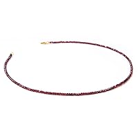 Real Natural Stone Tiny Beads Necklaces For Women Men Simple Small Beads Clavicle Chain Jewelry, Length: 50cm