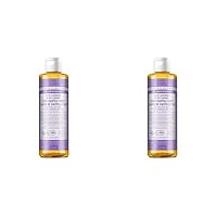 Dr. Bronner's - Pure-Castile Liquid Soap (Lavender, 8 ounce) - Made with Organic Oils, 18-in-1 Uses: Face, Body, Hair, Laundry, Pets and Dishes, Concentrated, Vegan, Non-GMO (Pack of 2)