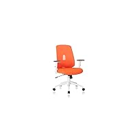 Nouhaus Palette Ergonomic Office Chair Home Office Desk Chairs with Lumbar Support, Adjust Armrest and Wheels, Mesh Office Chair(Bright Orange)
