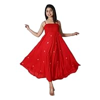 Jessica-Stuff Dyed Rayon Blend Stitched Anarkali Gown (1335)