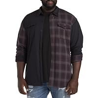 by DXL Men's Big and Tall Patchwork Swacket