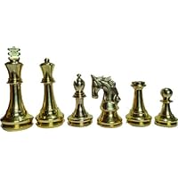 4.1/2 inch King, Attractive Chess Set Pieces for Chess Borad & Chess Games Brass Chess Set Pieces Unique Designer Handmade Borad Piece Ideal Gift Item for Chess Lover by MIZHANDICRAFTS