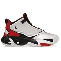 Nike DN3687-106 Jordan Max Aura 4 Basketball Shoes Sneakers Mid Cut White Black Red, white/black/red