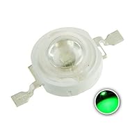 CHANZON 10 pcs High Power Led Chip on Board 1W Green (300mA - 350mA / DC 3V - 3.4V / 1 Watt) Super Bright Intensity SMD COB Light Emitter Components Diode 1 W Bulb Lamp Beads DIY Lighting