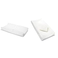 Munchkin® Secure GripTM Contoured Baby Diaper Changing Pad for Dresser with Cover, Waterproof Pad + 2 Pack White Covers for Standard Contoured Changing Pads