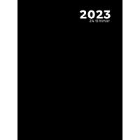 Dagbok 2023 : Dagsplanerare/bokning, 24 timmar, klassisk Svart (365 dagar): Anteckningsbok | Journal | Day Minder | A4-format | 8,25