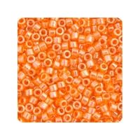 Miyuki Delica 11/0 - Orange Mandarin Opaque Luster DB1563-50gms Bag of Japanese Glass Beads