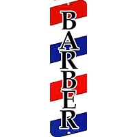 Barber Shop Barbershop Pole Metal Sign 12