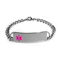 DIABETES METFORMIN Medical ID Alert Bracelet with Embossed emblem from stainless steel. D-Style, premium series.
