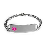 ADRENAL INSUFFICIENCY Medical ID Alert Bracelet with Embossed emblem from stainless steel. Style: Classic wide, premium series.