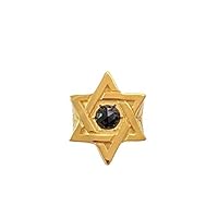 Mens 14k Gold Finish Hebrew Shield Star of David Retro Vintage Pinkie Ring - Men's Ring, Perfect Ring, Wedding Rings, Promise Ring, Engagement Ring, Wedding Bands Prime Delivery
