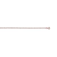 14k 18 Inch Rose Gold Carded Rope Pendant Chain With Spring Ring Clasp Necklace Jewelry for Women