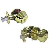 Mushroom Combo Lock Pack, Polished Brass