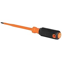 Klein Tools 6856INS Insulated Screwdriver, 1000V #1 Phillips Tip Screwdriver with 6-Inch Shank, Tip-Ident, Cushion-Grip Handle