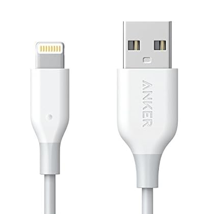 Anker PowerLine Lightning Cable (3ft), Apple MFi Certified High-Speed Charging Cord Durable for iPhone XS / XS Max / XR / X / 8 / 8 Plus / 7 / 7 Plus, and More (White)