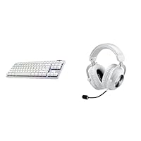 Logitech G Pro X TKL Lightspeed Wireless Gaming Keyboard, Tactile + G Pro X 2 Lightspeed Wireless Gaming Headset Bundle - White