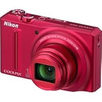 Nikon COOLPIX S9100 12.1 MP CMOS Digital Camera with 18x NIKKOR ED Wide-Angle Optical Zoom Lens and Full HD 1080p Video (Red)