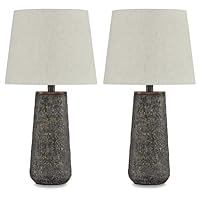 Signature Design by Ashley Chaston Casual Modern Table Lamp Set, 2 Count, Antique Bronze Finish