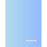 Ruled Paper Notebook - Large (8.5 x 11 Inches) - 100 Pages - Sky Blue Cover (Spanish Edition)