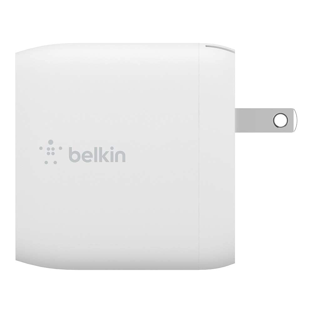 Belkin 24W Dual Port USB Wall Charger - iPhone Fast Charging - USB Charging Block for Power Bank, iPhone 14, iPhone13, iPhone 12, iPhone 11, iPad Pro, Samsung & More, iPhone Cable Not Included
