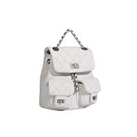 Women's Backpack, 2024 New Diamond Chain Bag Shoulder Bag Handheld Multi-pocket Back Women's Bag (white)