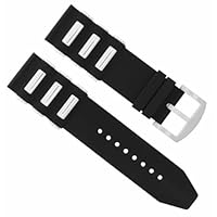 Ewatchparts 22MM SILICONE RUBBER DIVER WATCH BAND STRAP FOR TAG HEUER FORMULA F1 WATCH BLACK
