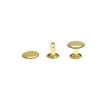 100pcs/set Metal Double Cap Rivets Stud Rapid Rivets Collision Nail Metal Spike Leather Craft Repair 4 Colors (Gold, 9mm*9mm)