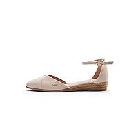 VISCATA Montroig Canvas Espadrille with Ankle Strap Handmade 1 ½” Heel Women's Sandals with Breathable Cotton Canvas and 100% Natural Jute Midsole for all Casual Occasions