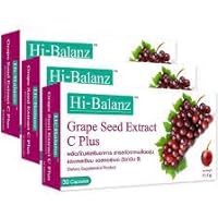 3 pcs.Hi-Balanz Grape Seed Extract C Plus (30 Capsules) Helps nourish the skin Slow down the age to prevent or reduce freckles, dark spots