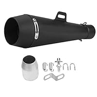 Short YOSAYUSA Universal Motorcycle Exhaust Muffler Modified Silencer 38-51mm/1.5-2 Inlet Slip On Exhaust Pipes for Dirt Street Bike Motorcycle Scooter 