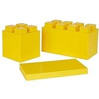 EverBlock Single Color Combo Pack | 26 Block Starter Pack | Giant Building Blocks | Easy to Connect & Reuse | Indoor & Outdoor Use | Build Displays & Structures | Yellow