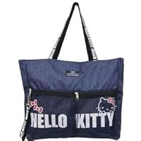 Hatakeyama(ハタケヤマ) Mesh Square Tote Bag, Denim Style, Hello Kitty