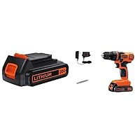 BLACK+DECKER LBXR20 20-Volt MAX Extended Run Time Lithium-Ion Cordless To with BLACK+DECKER LDX120C 20V MAX Lithium Ion Drill / Driver