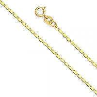 14K Gold 1.3mm Valentino Chain - Length: 16