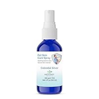 Earthborn Products Colloidal Silver Liquid Spray for Pets| Best Wound Care Treatment for Hot Spots, Burns, Irritations, Rashes, Wounds, Cuts & Scratches| 4 oz