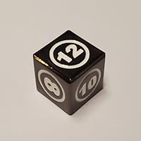 1x Command Zone Metal Dice, Black Color for Commander EDH Tiny Leaders Compatible with Magic: The Gathering MTG Die