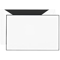 Black Bordered Correspondence Card (CC3512), Pack of 10