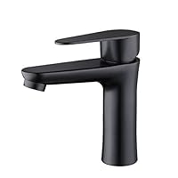 Black Contemporary Bathroom Lavatory Vanity Vessel Stainless Steel Tall Sink Faucet Hot and Cold Mixer Taps Plumbing Fixtures Single Hole Bowl Sink