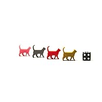 | 5PCS Cat Meeple Token Figures | Board Game Pieces, Blue