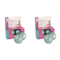 Temperature Sensitive Massage Ball Set, Trigger Point Therapy for Sore Muscle Relief, Plantar Fasciitis, Tendonitis & Joint Pain (Pack of 2)